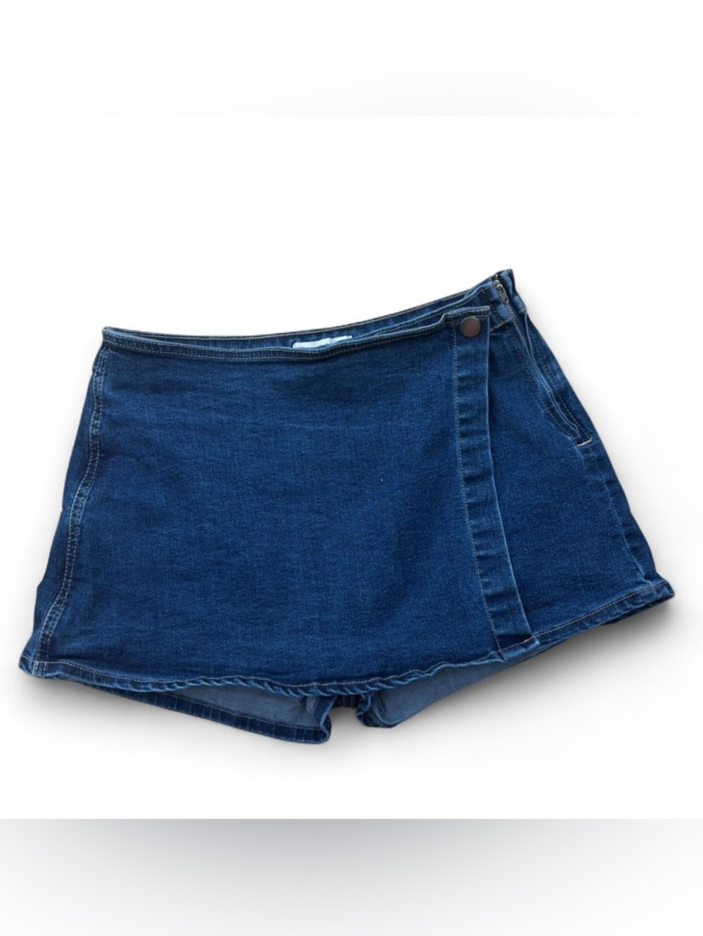 Love Tree Dark Blue Denim Skort Shorts